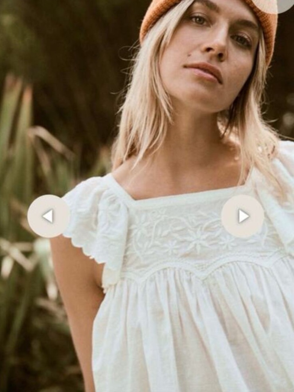 THE GREAT. Embroidered Ruffle Tunic